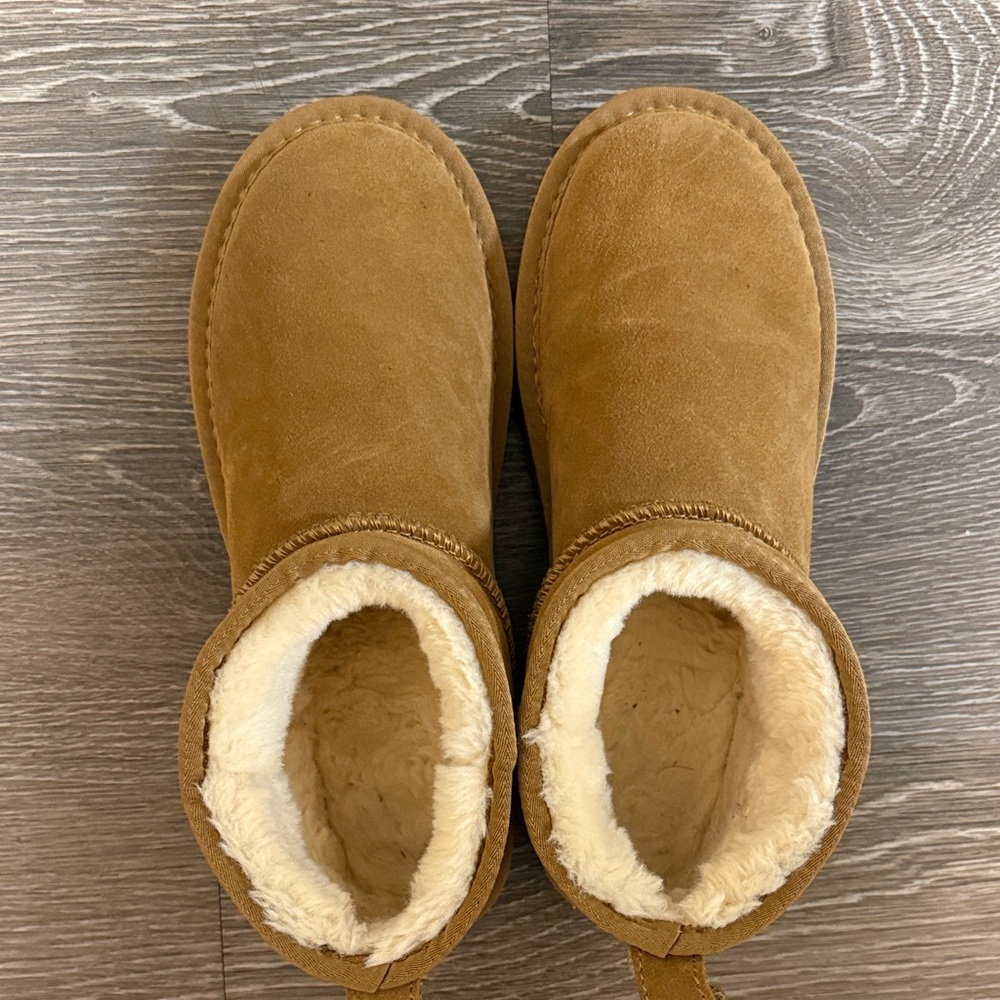Cozy Tan Suede Boots with Faux Fur Lining